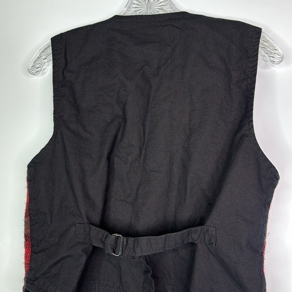 Vintage Union Khaki Red Green Wool Blend Vest Size Medium 90s - Picture 5 of 8